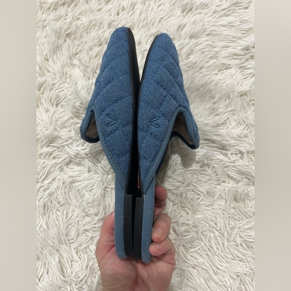 Vivaia Round-Toe Quilted Mules - Size 40 US 9 - blue - Picture 6 of 9